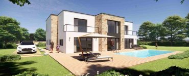 Construction maison sur mesure toit plat terrasse architecte le designer francais