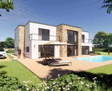 Construction maison sur mesure toit plat terrasse architecte le designer francais